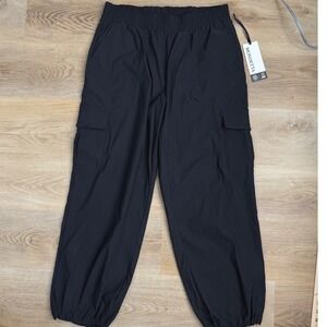 Mondetta Black Cargo Nylon Jogger Pants Womens Large L/G Gorpcore Utility